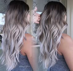 Hair Blonde Ombre, Bilage Hair, Grunge Hairstyles, Balage Hair, Icy Hair, Rambut Brunette, Ash Hair, Cute Hair Colors, Gorgeous Hair Color