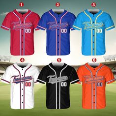 - Premium Material: Our Baseball Jerseys for women men are made from lightweight, soft polyester, mesh fabric offers outstanding durability, insulation, and wrinkle resistance, which provide our customers with a great put-on experience. The elegant workmanship ensures the custom baseball jerseys fits your body excellently. - Customized Baseball Jersey: Let's create your own design with our personalized baseball jersey. Select the desired size and color, then enter the name and number. Please read the size information for choose your own size. - Suitable for any occasion: Straight-fit Baseball Jerseys for men feature a spread collar, short sleeves, front logo button closure, and curved hem design. Our baseball jerseys can be worn on a variety of situations, including hanging out with friend Cheap Breathable Casual Baseball Jersey, Cheap Varsity Baseball Jersey For Sports, Cheap Baseball Collar Tops For Sports Events, Cheap Cotton Baseball Jersey, Cheap Breathable Crew Neck Baseball Jersey, Cheap Moisture-wicking Baseball Jersey For Streetwear, Cheap College Baseball Jersey With Name Print, Cheap Pre-shrunk Baseball Jersey For Sports, Cheap Team Spirit Baseball Jersey