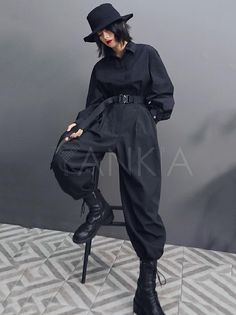 Cool Tooling High-Waist INS Pants – yankia Androgynous Fashion, Character Outfits, Outfits Summer, Mode Inspiration, Pants Color, Look Cool, Aesthetic Fashion, Look Fashion, Aesthetic Clothes