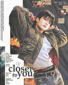 an advertisement for the movie close to you with a man in jeans and a leather jacket