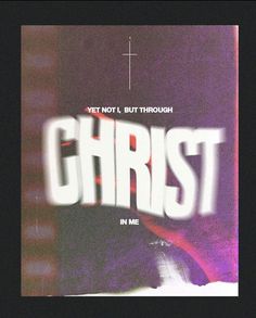 the cover art for christ in me, with an image of a cross on it