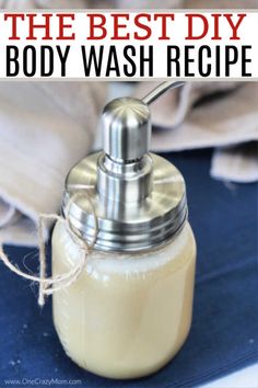 DIY Body Wash is so easy to make and leaves your skin really soft and hydrated. Our entire family loves it including the kids! Witchy Wellness, Best All Natural Deodorant, Men's Hygiene, Sustainable Activities, Homemade Deodorant Recipe, Castille Soap