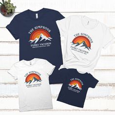 ❤️ Hi there! Thank you for stopping by and checking out our store! Create unforgettable memories at your family reunion camping trip with these custom matching t-shirts! Design your own with your family name, year, and a fun camping theme. Available in a variety of sizes and colors for the whole crew. Perfect for campfires, hikes, and showing off your family spirit! Bella Canvas 3001 (Adult) / 3001 Y (Youth) / 3001 T (Toddler) Features - 100% airlume combed and ringspun cotton (fabrication may b Family Matching Short Sleeve Tops For Family Trip, Summer Letter Print Tops For Family Trip, Crew Neck T-shirt With Letter Print For Family Outings, Family Matching Tops With Letter Print, Short Sleeve Top With Graphic Print For Family Trip, Graphic Print Crew Neck Top For Family Outings, Family Matching Crew Neck T-shirt For Outdoor Activities, Pre-shrunk Short Sleeve T-shirt For Family Outings, Family Matching Tops With Letter Print For Outdoor Activities