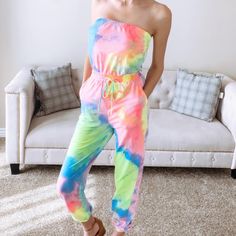 This Jumpsuit Is Amazing!! I Had Multiple For My Former Boutique And I Live In Mine. It Is So Comfortable. Perfect For Pool Days, Vacations And Lounging. New In Polymer Bag! Summer Multicolor Cotton Jumpsuits And Rompers, Spring Multicolor Cotton Jumpsuits And Rompers, Multicolor Cotton Jumpsuits And Rompers For Summer, Multicolor Jumpsuits And Rompers For Summer Loungewear, Summer Multicolor Jumpsuits And Rompers For Loungewear, Multicolor Summer Jumpsuits And Rompers For Loungewear, Summer Multicolor Loungewear Jumpsuits And Rompers, Casual Tie Dye Jumpsuits And Rompers For Summer, Spring Sleeveless Tie-dye Jumpsuits And Rompers