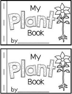 two plant bookmarks with the words, my plant book