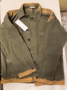 For King And Country, Utility Shirt, King And Country, Eclectic Style, Turn Up, Green Cotton, Military Green, Flap Pocket, Shirt Jacket