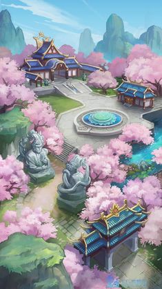 Fantasy Environment Art, Landscape Concept, Arte Cyberpunk, Cartoon World, Anime Backgrounds Wallpapers, Japanese Architecture