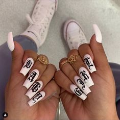 Edgy Nails, Bling Acrylic Nails, Summer Acrylic Nails, Coffin Nails Designs, Dope Nails, Best Acrylic Nails, Long Acrylic Nails