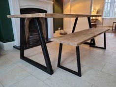 DIY scaffold board dining table and bench Nook Furniture