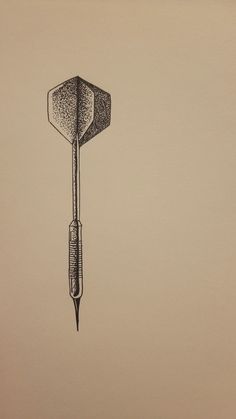 an ink drawing of a golf club and driver's tee on a beige background