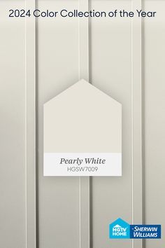 a white paint color is shown with the words, 2020 color collection of the year