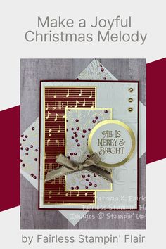 a christmas card with the words, make a joyful christmas melody