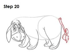 how to draw winnie the pooh from disney's animated movie step by step