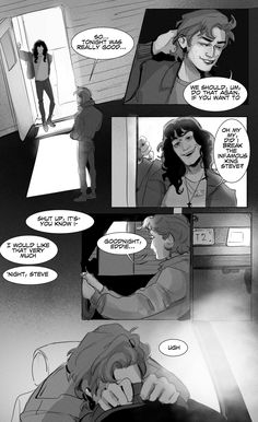 a comic page with an image of a woman talking on the phone and another person looking at