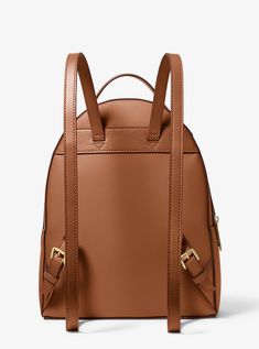 Sheila Medium Backpack | Michael Kors Adjustable Strap Softback Backpack For On-the-go, Leather Softback Backpack With Zipper For Back To School, Back To School Leather Backpack With Zipper, Leather Backpack With Zipper Closure For Back To School, Back To School Leather Backpack With Zipper Closure, Leather Backpack With Zipper For Back To School, Exterior Details, Medium Backpack, Interior Details