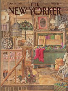 the cover of new york magazine with an image of a horse in a room filled with christmas decorations