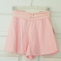 Never Been Worn Light Pink Tap Shorts Waist: 23"-32" (Stretch) Side Seam Length: 13" From Top Of Waistband To Bottom Length Stretch Bottoms With Built-in Shorts For School, Stretch Short Length Bottoms For School, Fitted Bottoms With Elastic Waistband For School, Fitted Bottoms For Summer Playwear, Fitted Bottoms For Playwear In Summer, School Bottoms With Built-in Stretch Shorts, Pink Elastic Bottoms With Built-in Shorts, Summer Elastic Shorts For Playwear, Summer Playwear Shorts With Elastic Fit