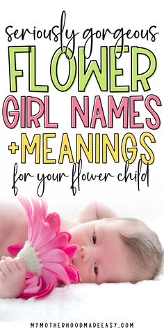 Flower girl names Names Meaning Flower, Name Spelled Out In Flowers, Names Inspired By Flowers