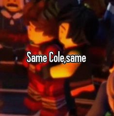 some people are standing in front of a screen with the words same cole same on it