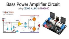 an electronic device with circuit diagram and instructions for the power amplifier circuit, including two different types