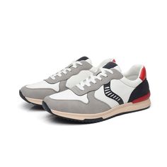 Upper Material: Artificial leather Shoes Type: Basic Season: Spring/Autumn Pattern Type: Geometric Insole Material: Fabric Gray Leather Sneakers For Running Errands, Sneakers 2022, Men Trainers, Royal Blue Shoes, Number 19, Winter Leather Boots, Sport Shoes Fashion, Women Platform Shoes, Sport Shoes Men