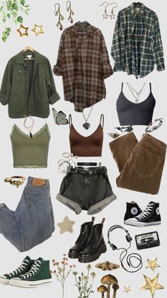 Look Grunge, Mode Hippie, Earthy Outfits, Clothes And Shoes, Hippie Outfits, Casual Style Outfits