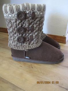 NIB MUK LUK WOMEN'S CHERYL SWEATER KNIT FASHION BOOTS SZ 10 DARK BROWN 16760 NWT | eBay Comfortable Brown Boots For Fall, Casual Comfortable Fall Boots, Cozy Round Toe Boots For Cold Weather, Cozy Cold Weather Boots With Round Toe, Warm Cozy Boots For Cold Weather, Cozy Warm Boots For Cold Weather, Cozy Brown Boots With Round Toe, Cozy Brown Round Toe Boots, Cozy Brown Boots For Cold Weather