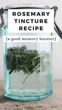 Rosemary is packed with antioxidants and anti-inflammatory properties, and can even promote hair growth and improve memory. This simple DIY rosemary tincture recipe will teach you how to make this powerful herbal tincture using fresh or dried rosemary. Rosemary Tincture, Medicinal Herbs Remedies, Tinctures Recipes, Natural Medicine Cabinet, Herbal Medicine Recipes, Dried Rosemary, Diy Herbal Remedies, Herbal Remedies Recipes, Medicinal Herbs Garden