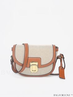 BagForLove - Compact Flap Saddle Bag with Stylish Contrast Binding Beige Saddle Shoulder Bag With Adjustable Strap, Beige Saddle Bag With Adjustable Strap For Daily Use, Beige Satchel Saddle Bag With Adjustable Strap, Beige Saddle Bag Satchel With Adjustable Strap, Beige Saddle Shoulder Bag With Detachable Strap, Beige Crossbody Saddle Bag For Daily Use, Beige Saddle Shoulder Bag For Travel, Beige Shoulder Saddle Bag For Travel, Beige Saddle Bag With Top Handle And Adjustable Strap