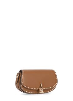 - Brown Michael Kors leather shoulder bag for women - Magnetic fastening with flap - One chain shoulder strap - One rear welt pocket - One internal pocket - Front gold metal logo detailComposition: 100% Cow Leather Cognac Saddle Shoulder Bag With Gold-tone Hardware, Cognac Shoulder Bag With Metal Hardware For Evening, Leather Shoulder Bag With Metal Hardware And Flap Shape, Leather Flap Shoulder Bag With Metal Hardware, Evening Saddle Shoulder Bag With Gold-tone Hardware, Leather Saddle Shoulder Bag For Evening, Brown Saddle Shoulder Bag For Evening, Evening Saddle Shoulder Bag In Brown, Cognac Satchel Bag With Metal Hardware