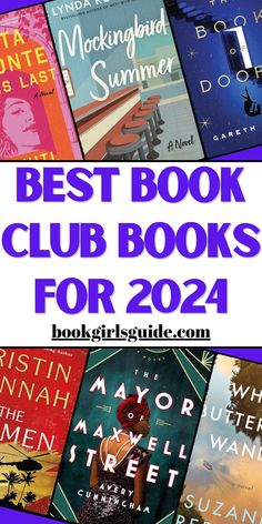 books with the title best book club books for 2021 on it and in front of them