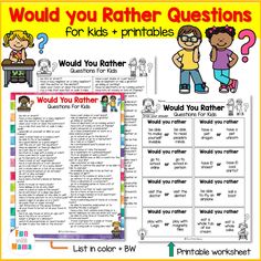 a poster with the words would you rather know? and an image of two children