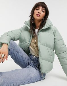 Mint Jacket Outfit, Green Jacket Outfit, Mint Green Jacket, Mint Jacket, Puffer Coat With Hood, Women's Puffer Coats, Puffer Jacket Outfit, Metallic Jacket, Long Puffer Coat