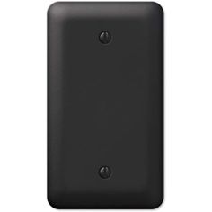 the back side of a black wall plate