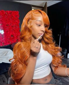 ginger wig 🫶🏽 Ginger Body Wave, Loose Body Wave, Hd Lace Frontal Wigs, Frontal Wig Hairstyles, Kanekalon Hairstyles, Hd Lace Frontal, Wig Human Hair