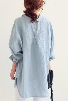 Linen Shirt With Jeans, Shirt With Jeans, Artist Smock, Oversized Linen Shirt, Black Peach, Linen Tunic, Roll Up Sleeves, Komplette Outfits, Casual Elegance