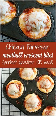 chicken parmesan meatball crescent bites perfect appetizer or meal for the whole family