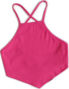 Cheap Pink Cami Tank Top, Pink Summer Cami Crop Top, Pink Strappy Cami Crop Top, Pink T-back Halter Top For Summer, Pink Bra-friendly Cami Top, Backless Cami Top, Women Tank Tops, Tank Top Cami, Cami Top