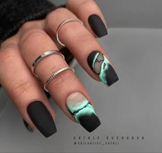 Dark Mermaid Nails Acrylic, Dark Vacation Nails, Deep Nails Designs, Nail Designs Fun Unique, Norse Nail Art, Grayscale Nails, Dark Feminine Nails Design, Nail Designs Elegant Classy, Fun Nail Designs Creative Latest Fashion