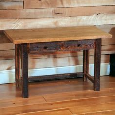 Barnwood Writing Desk with Artisan Top Northern Minnesota, Workshop Ideas, Dovetail Drawers, Wood Desk, Wood Craft, Barnwood, Red Oak, Antique Finish, Log Homes