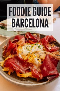 foodie guide barcelona with text overlay