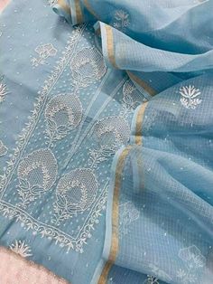 Item Overview ATHARVA Hand Embroidery Salwar Kameez Light Blue/Lucknowi Chikankari/Kota Doria Dupatta/Custom Stitch Unstitch/Custom Anarkali/Gift/ Dno. LUCK08 Fabric: * Shirt: Chanderi Silk- Lucknowi Chikankari Embroidery on Neck and All over Jaal/ 2.5 Mts Beautiful Hand Embroidery * Dupatta:Kota Doria Embroidery Dupatta 2.5Mts/All over Embroidery/ Lucknowi Chikankari * Bottom Santoon Silk 2.5 Mts. *Anarkali Style - - Increased Embroidery All Over the Panel -4.5Mts to 5 Mts Shirt Fabric used -4. Bollywood Blue Anarkali Set With Intricate Embroidery, Blue Bollywood Anarkali Set With Intricate Embroidery, Blue Anarkali Set With Intricate Embroidery, Diwali Blue Mulmul Lawn Suit, Blue Semi-stitched Unstitched Suit In Mulmul, Blue Bollywood Style Lawn Suit In Mulmul, Blue Bollywood Lawn Suit In Mulmul, Blue Bollywood Style Lawn Suit, Blue Semi-stitched Mulmul Dupatta