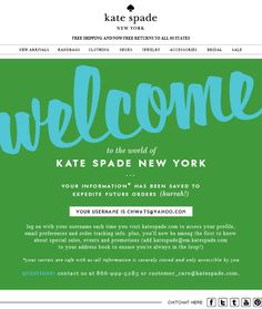 the website for kate spade's new york store, welcome to the world of kate spade