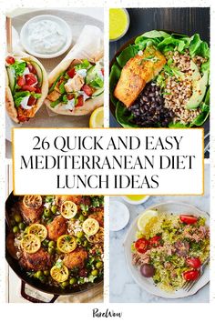 20 quick and easy mediterraneanan diet lunch ideas