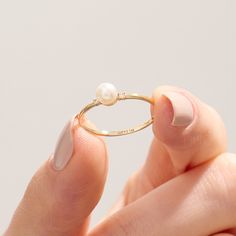 14k Solid Gold Pearl Engagement Ring With Tiny Diamond, Stunning Freshwater Pearl Ring, Dainty Minimalist Daily Ring, Handmade Stacking Ring - Etsy Stackable 14k Gold Pearl Ring With Round Band, Minimalist 14k Yellow Gold Pearl Ring, 14k Gold Stackable Pearl Ring Fine Jewelry, 14k Gold Stackable Pearl Ring, Stackable 14k Gold Pearl Ring Fine Jewelry, Minimalist Gold Pearl Ring With Single Diamond, Dainty White Gold Pearl Ring For Everyday, Dainty 14k Rose Gold Pearl Ring, Stackable 14k Gold Pearl Ring