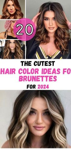 Trendy Hair Color 2024 Women, Trendy Hair Colour 2024, Fun Brunette Hair Color Ideas Summer, Hair Cut And Color Trends, Spring Hair Color Ideas For Brunettes 2024, Summer Hair Color For Brunettes 2024, Summer Hair 2024 Brunette, Spring Brunette Hair Color Balayage, 2024 Brunette Hair Color