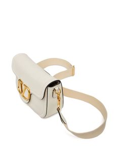 White Tone, Bottega Veneta Shoulder Bag, Bellows, Logo Stamp, Ivory White, Signature Logo, Magnetic Closure, Valentino Garavani, Logo Print