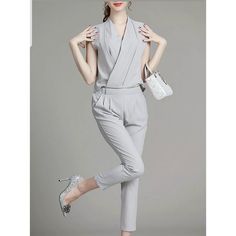 Akira Sleeveless Jumpsuit Size L, That Can Be Worn As A Two Piece Outfit, With Front Zipper Detail At The Waistline, And Cape Detail In The Back. Bust Is 19" Flat, Elasic Waist Is 15" Flat, Inseam Is 24" And The Length Of The Pants Is 35.5" Sleeveless Fitted Spring Pantsuit, Fitted Sleeveless Spring Pantsuit, Fitted Sleeveless Pantsuit For Spring, Chic Sleeveless Set For Night Out, Casual Fitted Sleeveless Pantsuit, Casual Sleeveless Pantsuit For Party, Gray Jumpsuit, Plain Jumpsuits, Leopard Print Jumpsuit