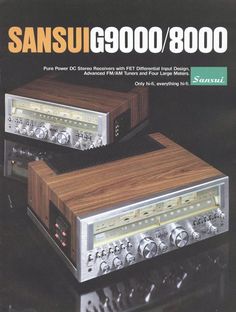 an advertisement for the sansui 9000 stereo system