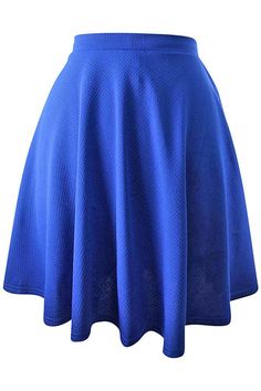 Short Flared Skater Skirt Blue Short Skirt, Royal Blue Skirts, Spring Skirt Outfits, Professional Skirt, Flared Skater Skirt, Skirt Outfits Summer, Royal Blue Shorts, Pleated Long Skirt, Womens Skirts